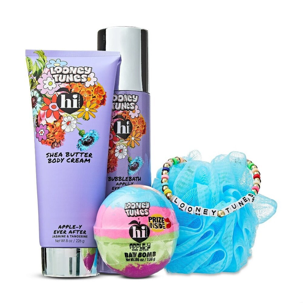 Bath Set Teens & Adults Suds & Soak Hi Peach Layne Set 4 Pc Deluxe Looney Tunes - Picture 5 of 8